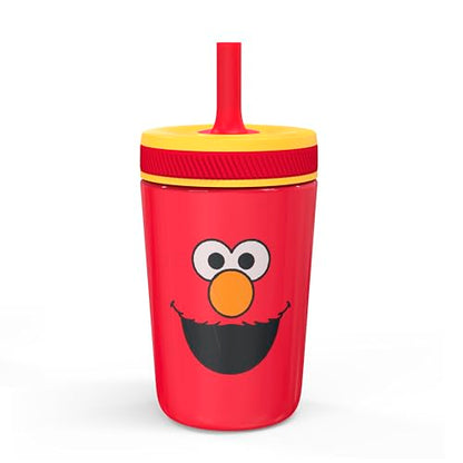 Zak Designs Sesame Street Kelso Toddler Cups For Travel or At Home, 12oz Vacuum Insulated Stainless Steel Sippy Cup With Leak-Proof Design is Perfect For Kids (Elmo) - color: Sesame Street (Elmo)