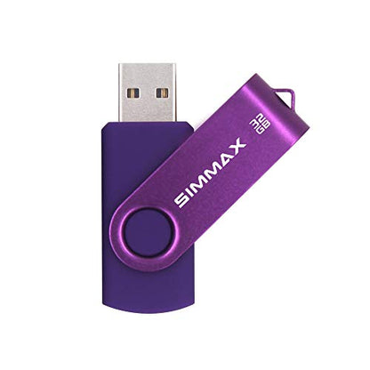 SIMMAX USB Flash Drives 5 Pack 32GB Memory Stick Swivel Design USB 2.0 Flash Drive Thumb Drive Zip Drives (32GB Blue Green Black Red Purple) - color: 32GB 5Pack Blue Green Black Red Purple, size: 32GB