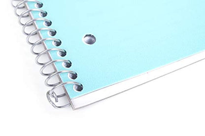 Mintra Office Durable Spiral Notebooks, 1 Subject, (Teal, Wide Ruled 3 Pack), 100 Sheets, Poly Pocket, Moisture Resistant Cover, Strong Chipboard back, For School, Office, Business - color: Teal, size: Wide Ruled 3pk