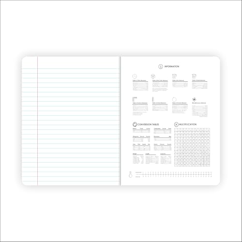 Composition Book – 100 Sheets, Wide Ruled, 9.75 x 7.5 inch – Durable Flex Cover – School & Office Use – Pack of 2 - color: Black Marble, size: Pack of 2