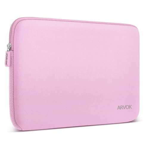 Arvok 13 13.3 14 Inch Laptop Sleeve Case for MacBook Pro/MacBook Air 13-14 inch, Water-Resistant Notebook Chromebook Computer Pouch, Carrying Bag Cover for HP/Dell/Lenovo/Asus/Acer, Pink - color: Pink, size: 13.3 inch