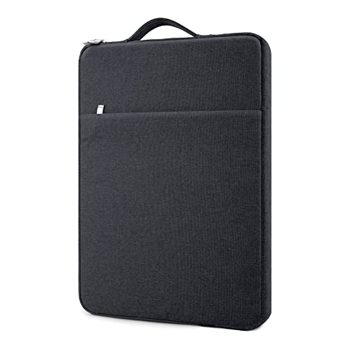 13 Inch Laptop Sleeve Case Carrying Bag Compatible with 13 inch MacBook Air M4 M3 M2 M1/ Pro 13 M3 M2 M1, Waterproof Chromebook Cover Computer Zipper Pouch with Handle Pocket, Black - color: Black, size: 13"-13.3"