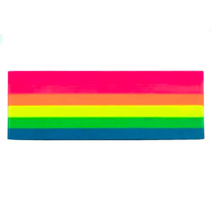 eeBoo: Jumbo Wax Crayon: Rainbow Fluorescent – 6 Vibrant Colors in One Chunky Crayon, 4" x 1.5" x 0.625" Block, Art & Coloring Supplies, Kids Ages 3+