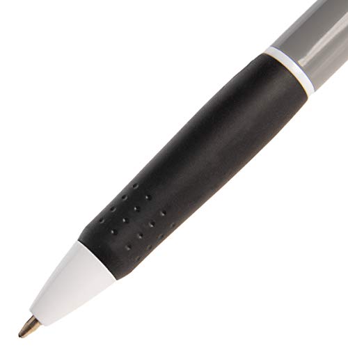 Simply Genius Retractable Ballpoint Pens - 100-Pack, Black Ink, Gray & Black, 1.0mm Medium Point - Bulk Pens for Office & School Supplies - Smooth Writing for Notebooks & Journals - color: Gray/Black