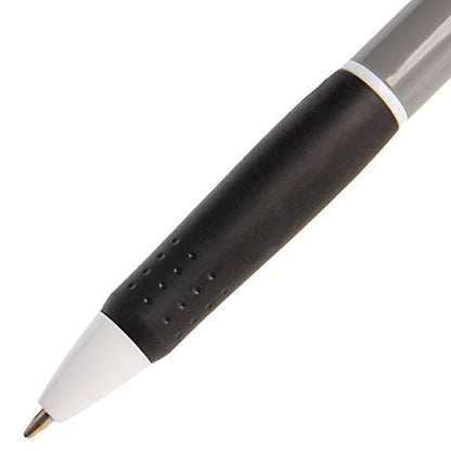 Simply Genius Retractable Ballpoint Pens - 100-Pack, Black Ink, Gray & Black, 1.0mm Medium Point - Bulk Pens for Office & School Supplies - Smooth Writing for Notebooks & Journals - color: Gray/Black