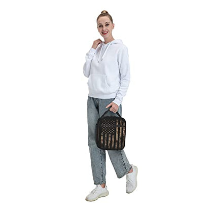 Boys Lunch Box for School Camouflage Flag Lunch Box for Men Kids Insulated Lunch Bag