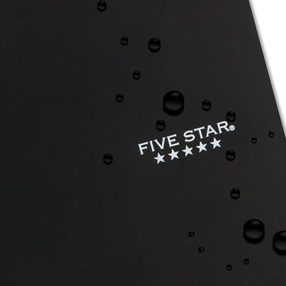 Five Star Spiral Notebook + Study App, 5 Subject, Wide Ruled Paper, 8" x 10-1/2", 200 Sheets, Fights Ink Bleed, Water Resistant Cover, Black (72045) - color: Black, size: 8" x 10.5" (Pack of 1)