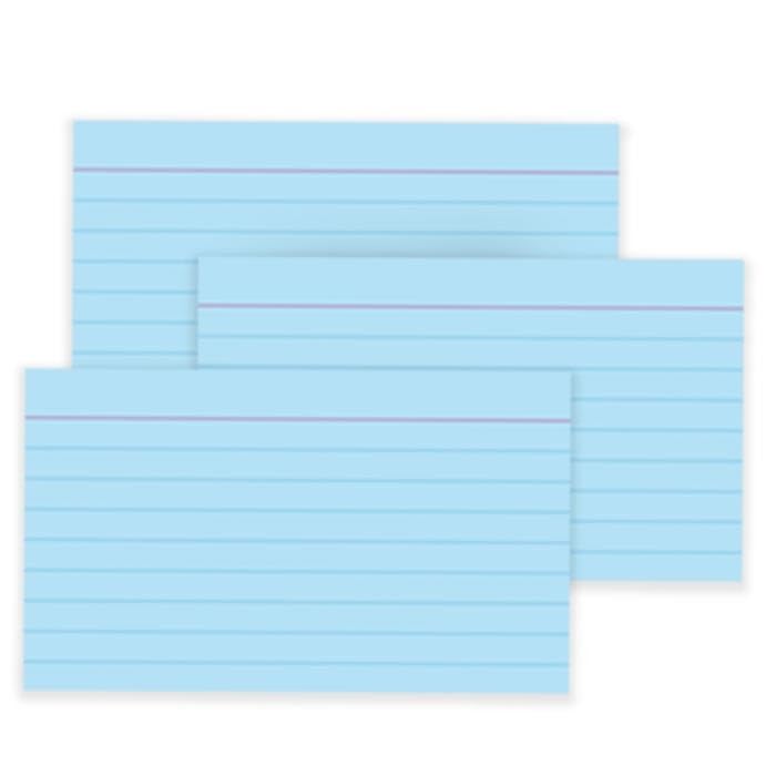 School Smart Ruled Index Cards, 5 x 8 Inches, Blue, Pack of 100 - color: Blue, size: 5 x 8 Inches
