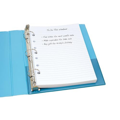 Avery® Mini Binder Filler Paper, Fits 3-Ring/7-Ring Binders, 5-1/2" x 8-1/2", College Ruled, Pack of 100 Sheets