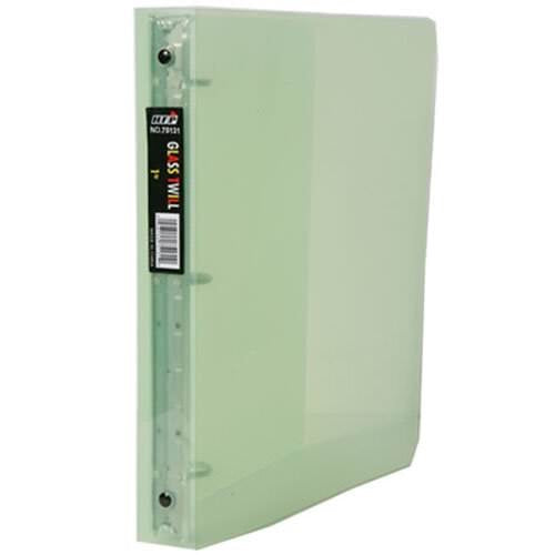JAM Paper® Binders - Light Green Glass Twill Grid Design 1 inch Plastic 3 Ring Binder - Sold Individually