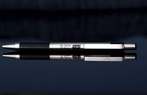 Zebra Pen STEEL G-301 Retractable Gel Pen, Black Ink, 0.7mm, 12-Pack | Stainless Steel Barrel, Textured Grip, Easy-Glide Smooth, Skipless Ink, Fine Point Tip, Professional Design (41310) - color: Black D