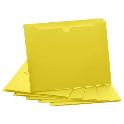Yellow File Jackets, 2 Inch Expansion, Letter Size, Reinforced Straight-Cut Tab, 6 Pack - color: Yellow, style: 2 Inch Expansion