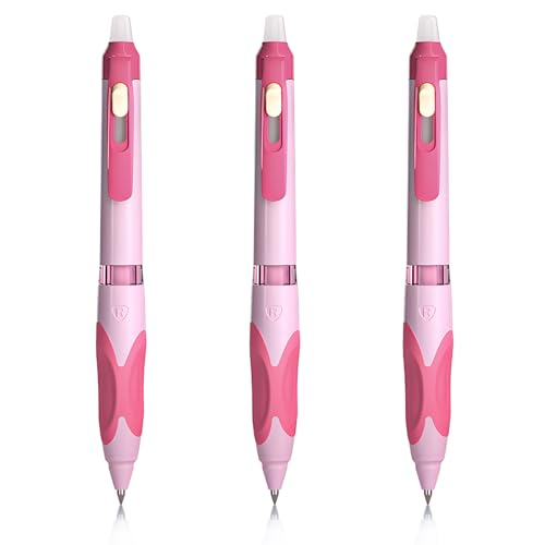 M&G 3 PCS Erasable Pens, 0.5mm Black Ink Erasable Gel Pens, Fine Point Retractable Pens Make Mistakes Disappear, Premium Comfort Grip Note Taking and Crossword Puzzles - color: black ink 3pcs