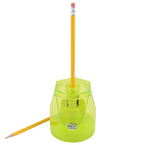 Westcott iPoint® GEM Battery Pencil Sharpener, Neon Green (00577) - color: Neon Green