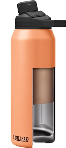 CamelBak Chute Mag Vacuum Insulated Stainless Steel Water Bottle, Magnetic Leak‑Resistant Cap for Everyday Hydration - color: Desert Sunrise, size: 32 Ounces