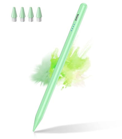 CMARS Active Stylus Pen for Touchscreen, Universal Tablet Pencil for Apple iPad/iPhone/Samsung/Huawei/Xiaomi/Android and More Devices, Rechargeable Digital Pens with Magnetic Function - Gr - color: Green