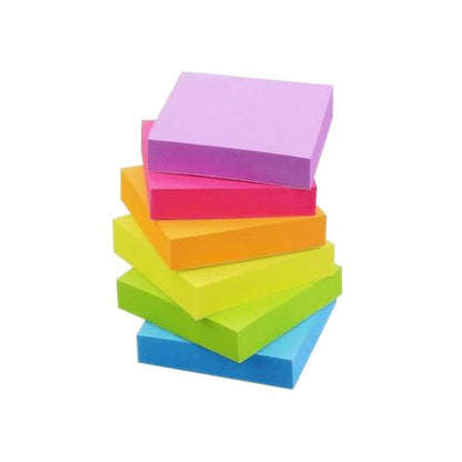 Early Buy Sticky Notes 2x2in, 6 Bright Colors, 12 Pads, 100 Sheets/Pad | 12 pads of self-stick notes, 100 sheets per pad, repositionable adhesive, ideal for daily reminders and office use - color: 6 Bright Color 2x2 in 12pads