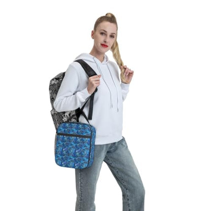 Alcohol Ink Dolphins Lunch Bag 10In | Insulated Lunch Box Reusable Tote Bag For Picnic Office For Women Men - color: Style 6