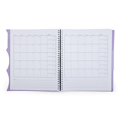 Mintra Office Durable PREMIUM Spiral Notebook (Lavender, 3 Subject (8.5in x 11in)) - color: Lavender, size: 3 Subject (8.5in x 11in)