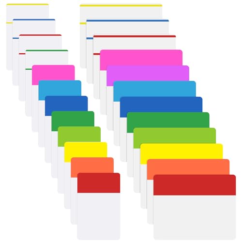 KICNIC Sticky Tabs 480 Pcs, Adhesive Book Tabs, Removable Page Markers, 1 Inch, 2 Inch Annotation Tabs, Labels for Books, Notebooks, Files, Binders, Bible,Flags for Office and School Use(10 Colors) - size: 1 Inch, 2 Inch