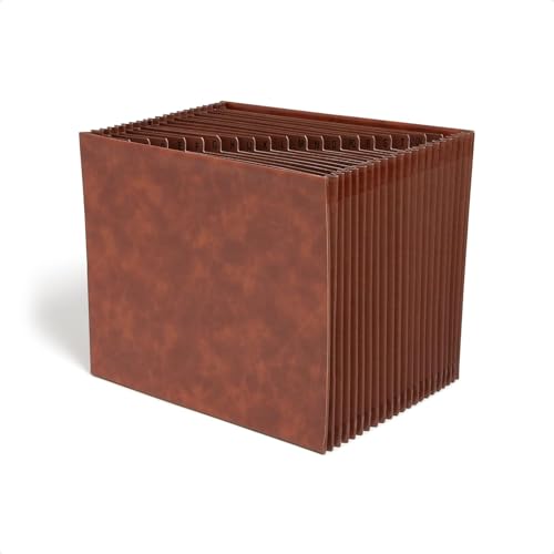 Smead Tuff Accordion File Organizer, Office Supplies, Alphabetic (A-Z) Desk Organizer, Letter Size, Premium Vegan Leather, Office Desk Accessories (73786) - size: Letter, style: A-Z Index, Poly, Letter Size