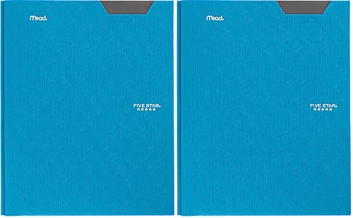 Five Star Folder, 2 Pocket, 8-1/2" x 11" | Plastic | Tidewater Blue | Prong Fasteners | Pack of 2 - color: Tidewater Blue, size: 1 Count (Pack of 2)