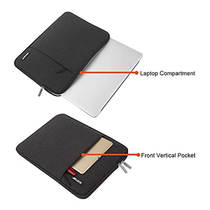 MOSISO Laptop Case 16 inch, 15-15.6 inch Laptop Sleeve Compatible with MacBook Pro 16 M5 M4 M3 M2 M1, HP Acer Dell Lenovo ASUS, Polyester Vertical Computer Sleeve Bag with Pocket, Black - color: Black, size: 16 inch