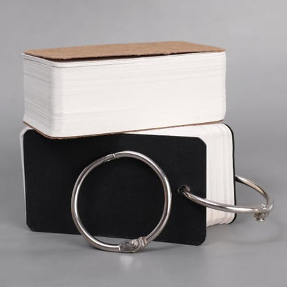 3pack Portable 100Sheets/book Memo Pad Blank Notepad Loose-Leaf Notebook with Binder Ring for Stationery Office Supply,4 * 7cm (Brown) - color: Brown