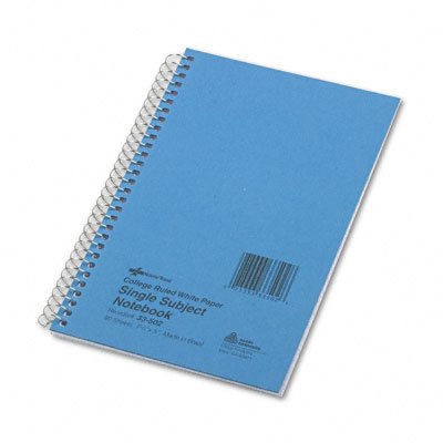 Rediform National Kolor Kraft Cover Notebook, College Ruled, Blue, 1 Subject, 7.75" x 5", 80 Sheets (33502) - size: 8 x 5 inches