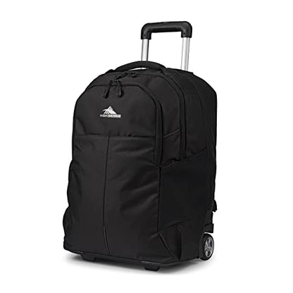 High Sierra Powerglide Pro Wheeled Backpack, Rolling Laptop Bag for Travel, Fits most 15.6” Laptops, 40L, Black - color: Black, size: 23" Height