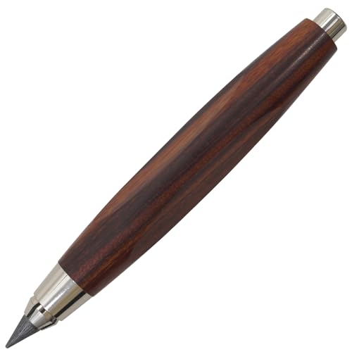 Rosewood Clutch Pencil 5.6mm Lead Holder Gift Set with Sharpener and Box of Leads, Chubby Octagonal Barrel Wooden Sketching & Drawing Pencil for Artists (Rosewood Triangular Barrel) - style: Rosewood Triangular Barrel