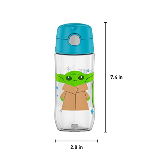 THERMOS FUNTAINER 16 Ounce Plastic Hydration Bottle with Spout, MANDALORIAN - color: Mandalorian