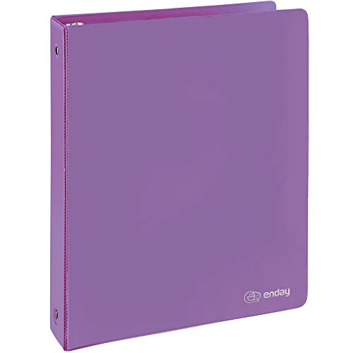 Enday 3 Ring Binder 1.5 Inch, Purple Heavy Duty Three Ring Binder, 325 Sheets Capacity - 1.5 Inch Binder for Home School and Office - color: Purple, size: 1.5-Inch
