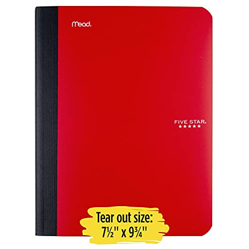 Five Star Composition Book, Notebook, College Ruled Paper, 100 Sheets, 9-1/2" x 7-1/2", Comp Book, Lime (72861) - color: Lime