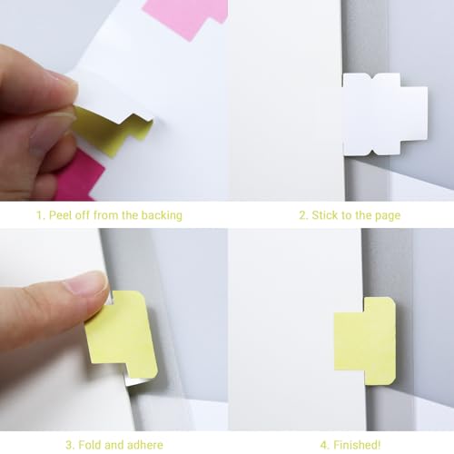 360 Pieces Sticky Blank Monthly Index Tabs Double-Sided Page Markers, Self-Adhesive & Writable Notes Flags for Labeling/Marking/Planing - Multi