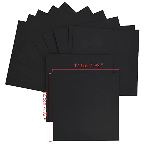 4.9x4.9 Inches Black Paper Sketchbook,30Sheets (180gsm /110lb) Premium Heavyweight Paper Sketchbook,Art Sketch Book for Pencil, Pastel, Gel Pen, Charcoal, Metallic Marker - color: 1-4.9x4.9 inch-180gsm-blcak paper