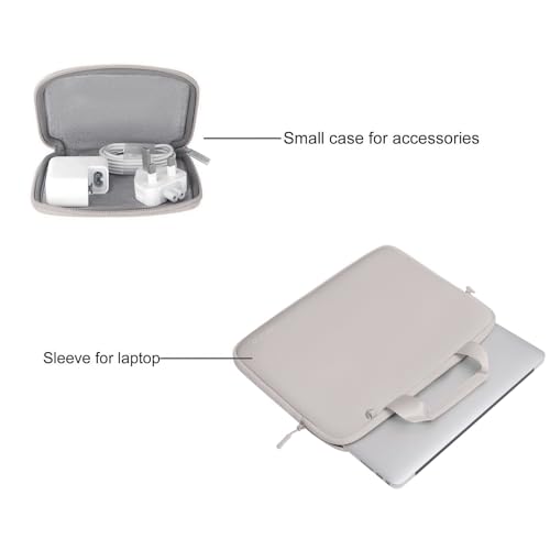 MOSISO Laptop Case 13 inch, Laptop Sleeve Bag Compatible with MacBook Neo 13 / Air M5 M4 M3 M2 M1 2026-2018 / Pro M2 M1, Neoprene Carrying Computer Bag with Handle&Detachable Small Case, Stone Gray - color: Stone Gray, size: 13 inch