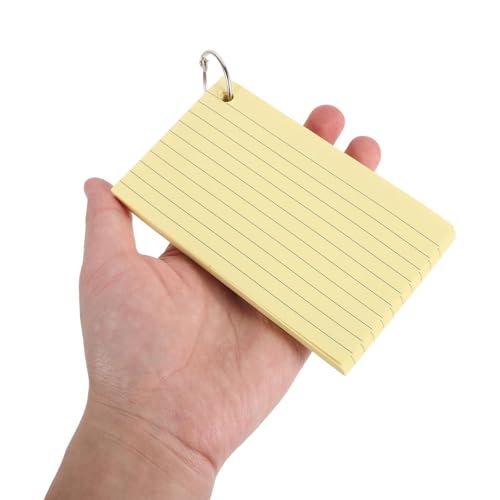 10 Books of 3x5 Colored Blank Index Cards with Ring Binder, Double-sided Ruled Flash Cards Resisting Ink Bleedthrough, 50 Sheets Per Book, for Study Sessions and Office Use