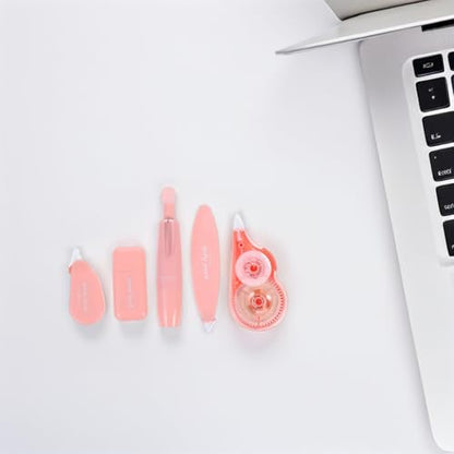 Homoyoyo Correction Tape Set with Silent Roller Multi-function 5pcs Instant Correction Plastic Tape Dispenser, Resistant to Breaking, for Office, School, Libraries, and Business Trips
