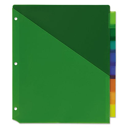 Avery 11907 Two-Pocket Insertable Dividers, Plastic, 8-Tab, Multi-Color