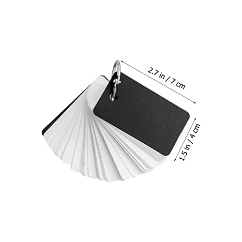 8pcs Blank Flash Cards Binder Rings Loose-Leaf Study Cards for DIY Projects and Creative Learning