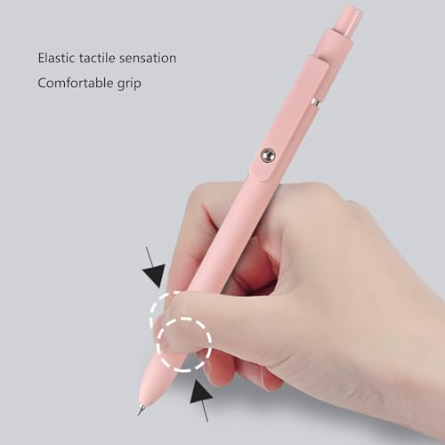 5Pcs Retractable Gel Pen Quick Drying Journaling Pen Smooth Writing for Kid Student Adult Writing Journaling - color: color