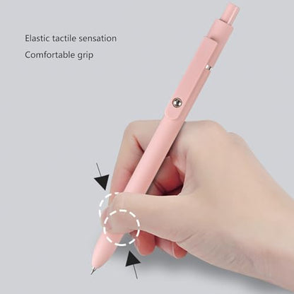 5Pcs Retractable Gel Pen Quick Drying Journaling Pen Smooth Writing for Kid Student Adult Writing Journaling - color: color