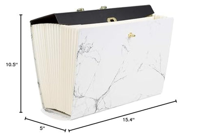 U Brands Fashion Expanding File Folder, Legal Size, 19 Pocket - style: Marble Print