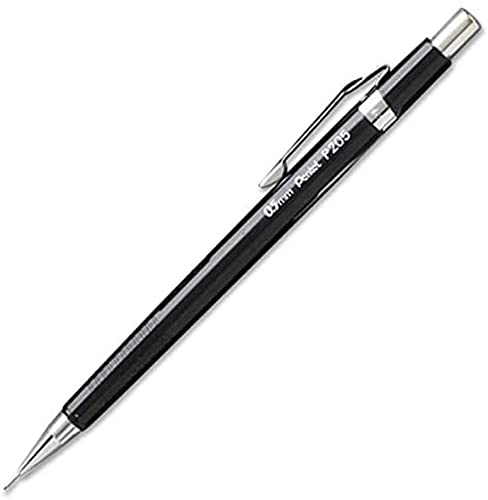 Pentel Sharp Mechanical Pencil 0.5mm, Pack of 5 Black Mechanical Pencils