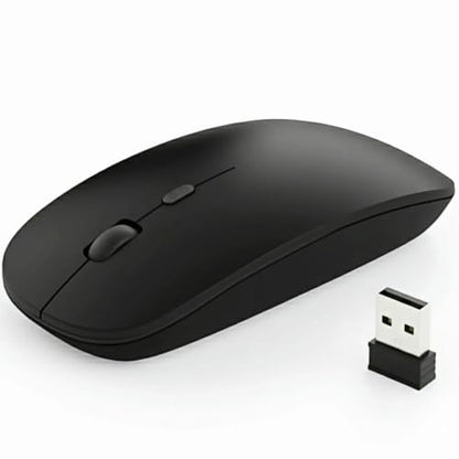 Portable Wireless Mouse for Laptop, PC, MacBook, Desktop, 2023 Version 2.4G Computer Optical/Ergonomic Mouse 6 Buttons, 800/1200/1600 DPI, with USB Receiver - Black - color: BLACK1