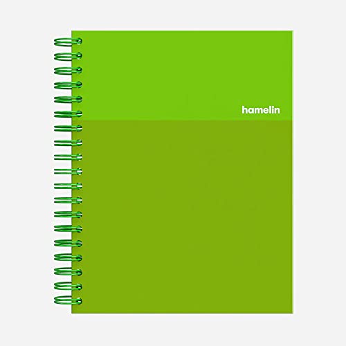 Hamelin, Spiral Notebook, 8x10in, College Ruled, Hardcover, 75shts/150 Pages, 1 Subject Notebook, EMERALD Green - color: EMERALD Green