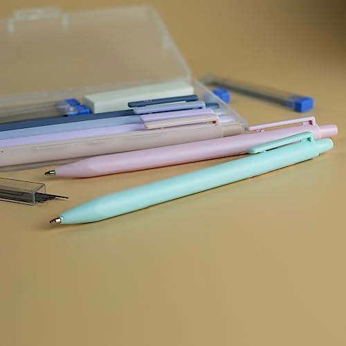 Aesthetic 0.5mm Mechanical Pencil Set 6-Pack Pastel Break-Resistant | Premium Break-Resistant Lead