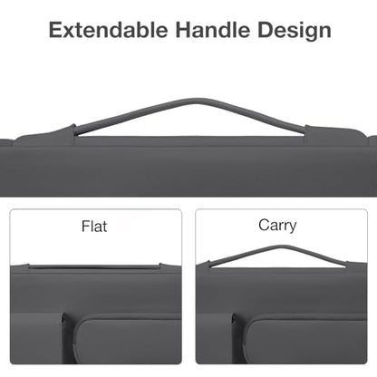 MOSISO 360 Protective Laptop Case 13.3 inch, 13-13.3 inch Laptop Sleeve | Compatible with MacBook Air/Pro 13 / Pro 14, HP Dell ASUS Lenovo,Side Open Bag with 2 Raised&1 Flapover Pockets, Dawn Gray - color: Dawn Gray, size: 13.3 inch