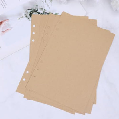COHEALI 3 Packages of A6 Blank Refill Paper Loose Leaf Inserts for 6-ring Wirebound Notebook, Easy Insertion and Wear-resistant Paper for Travel and Drawing Use